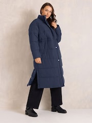Evans Blue Puffer Coat - Image 1 of 6