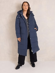 Evans Blue Puffer Coat - Image 2 of 6