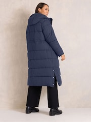 Evans Blue Puffer Coat - Image 3 of 6