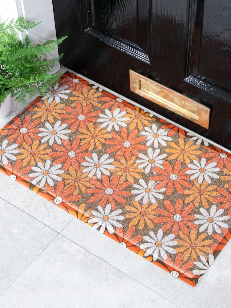 Artsy Mats Multi Happy Flowers Doormat - Image 1 of 2