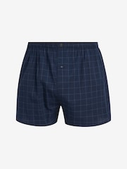 Navy Blue 8 pack Woven Pure 100% Cotton Boxers - Image 5 of 7