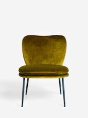 Rockett St George Luxe Needlecord Velvet Vintage Green Perfect Accent Chair - Image 3 of 8