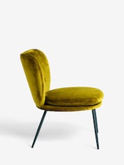 Rockett St George Luxe Needlecord Velvet Vintage Green Perfect Accent Chair - Image 5 of 8