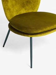 Rockett St George Luxe Needlecord Velvet Vintage Green Perfect Accent Chair - Image 7 of 8