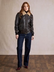 Lakeland Leather Brown Armaside Leather Aviator Jacket - Image 1 of 5