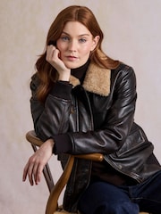 Lakeland Leather Brown Armaside Leather Aviator Jacket - Image 3 of 5