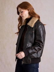 Lakeland Leather Brown Armaside Leather Aviator Jacket - Image 4 of 5
