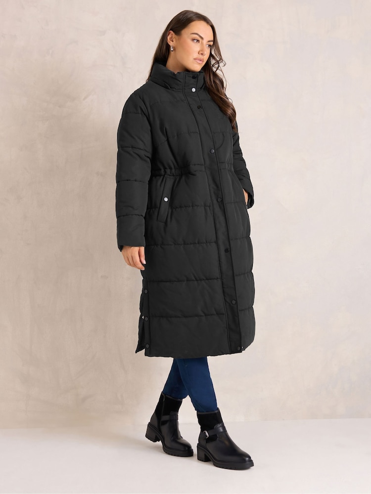 Evans Black Puffer Coat - Image 1 of 5 Evans Black Puffer Coat - Image 1 of 5