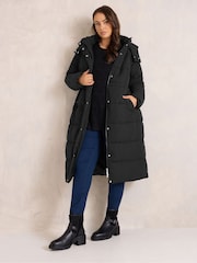 Evans Black Puffer Coat - Image 2 of 5