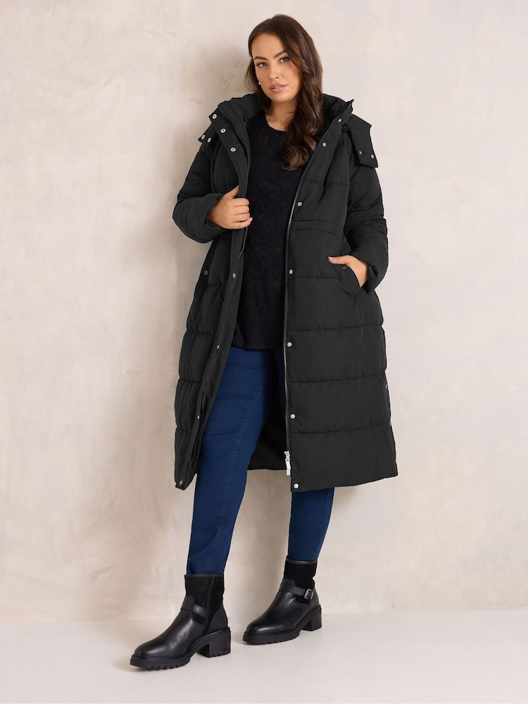 Evans Black Puffer Coat - Image 2 of 5 Evans Black Puffer Coat - Image 2 of 5