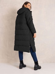 Evans Black Puffer Coat - Image 3 of 5