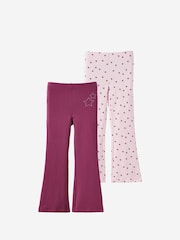 Cotton On Pink Essential Flare Leggings 2 Pack - Image 1 of 5