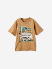 Cotton On Tan Brown Essentials Graphic Short Sleeve T-Shirt - Image 1 of 3
