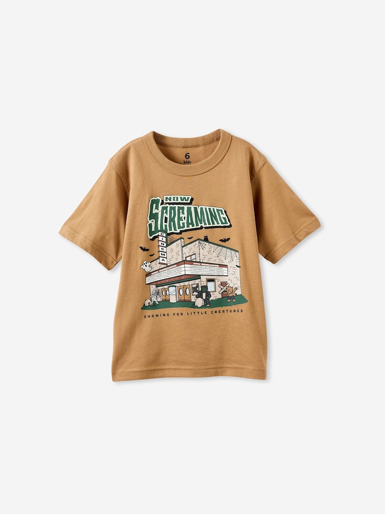 Cotton On Tan Brown Essentials Graphic Short Sleeve T-Shirt - Image 1 of 3 Cotton On Tan Brown Essentials Graphic Short Sleeve T-Shirt - Image 1 of 3