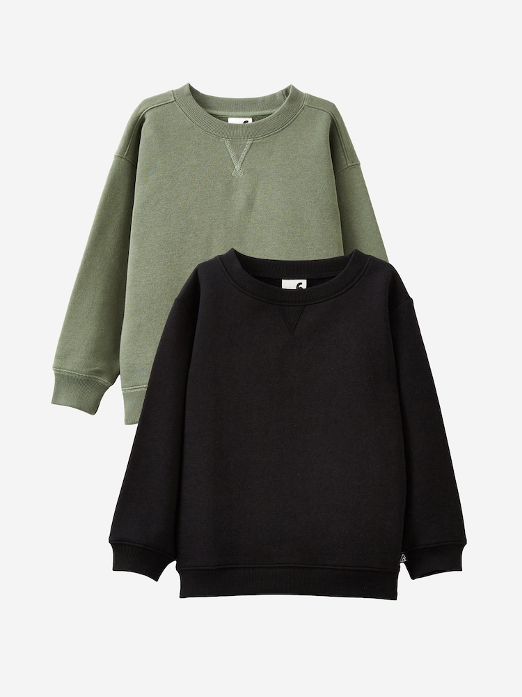 Cotton On Sammy Oversized Crew Neck Sweat Tops 2 Pack - صورة 1 من 7