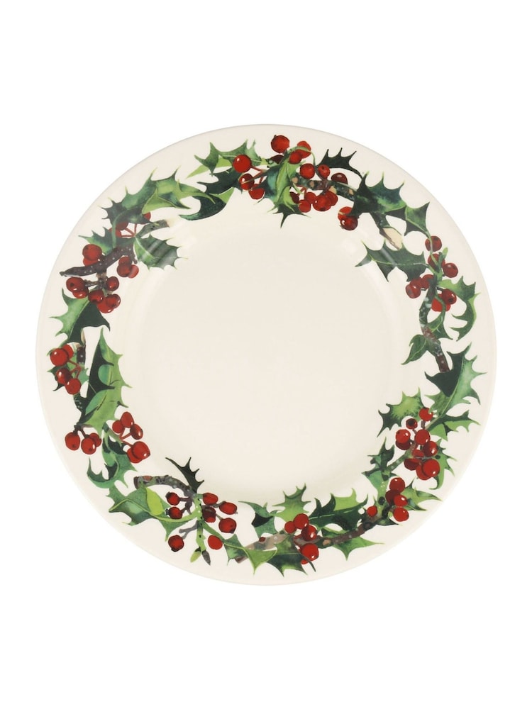 Emma Bridgewater Cream Holly Large Dinner Plate - Image 1 of 2