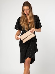 Pure Luxuries London Natural Audrina Leather Clutch Bag - Image 1 of 5
