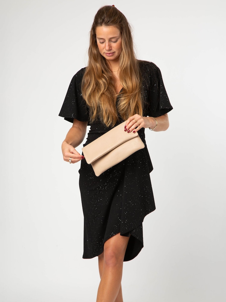 Pure Luxuries London Natural Audrina Leather Clutch Bag - Image 1 of 5 Pure Luxuries London Natural Audrina Leather Clutch Bag - Image 1 of 5