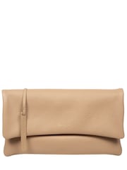 Pure Luxuries London Natural Audrina Leather Clutch Bag - Image 3 of 5