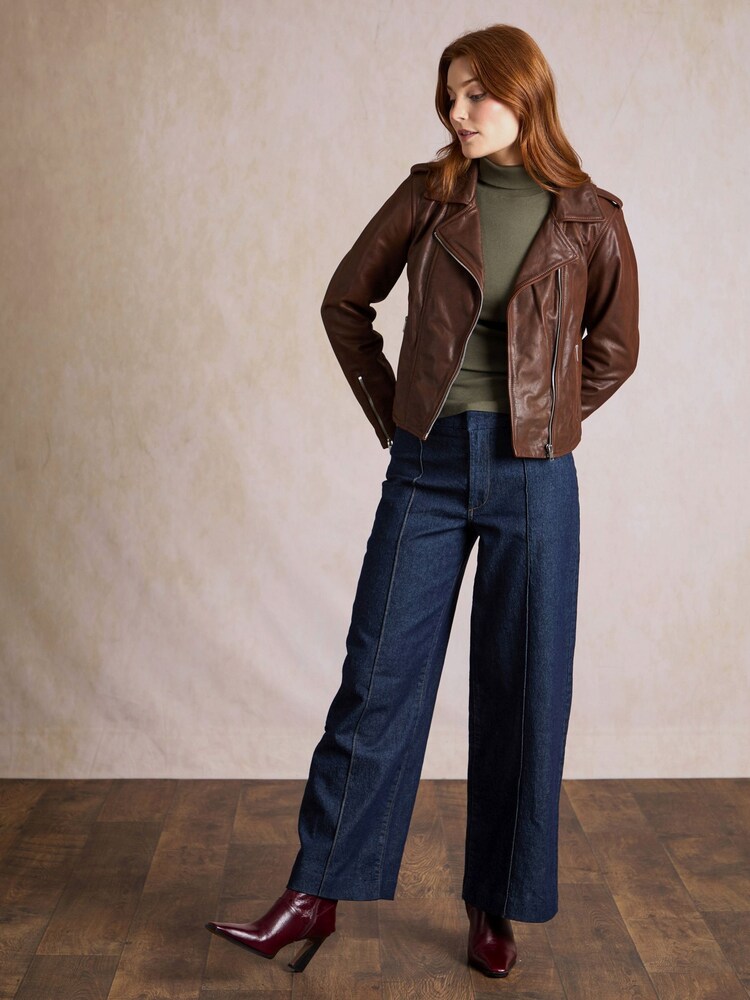 Lakeland Leather Brown Wynlass Biker Jacket - Image 2 of 5 Lakeland Leather Brown Wynlass Biker Jacket - Image 2 of 5