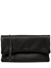 Pure Luxuries London Black Audrina Leather Clutch Bag - Image 4 of 6