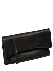 Pure Luxuries London Black Audrina Leather Clutch Bag - Image 5 of 6