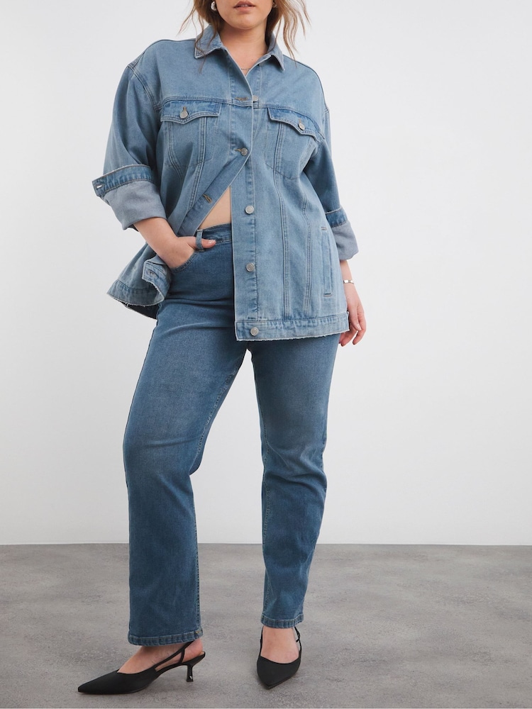 Mittelblau - Simply Be 24/7 Jeans mit geradem Bein - Bild 1 von 3 Mittelblau - Simply Be 24/7 Jeans mit geradem Bein - Bild 1 von 3