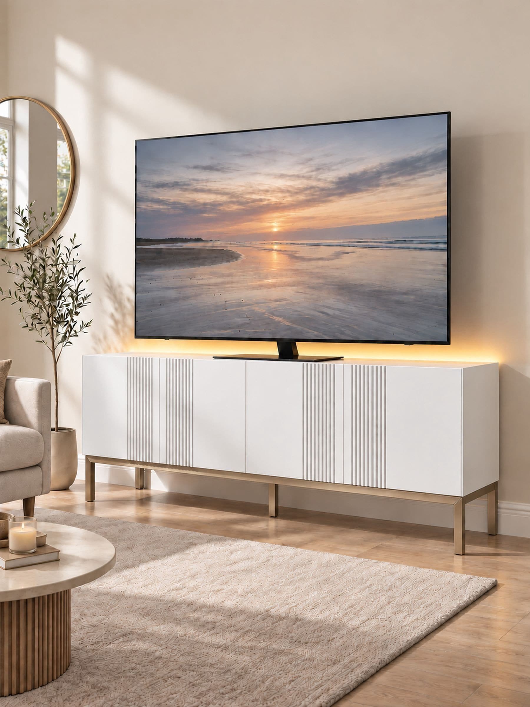 Frank Olsen Furniture White Frank Olsen Iona 1500 Tv Cabinet - Image 2