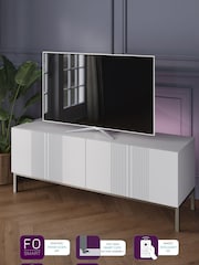 Frank Olsen White Iona 4 Door Large TV Unit with Smart Feature - Image 1 of 7