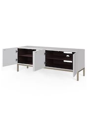 Frank Olsen White Iona 4 Door Large TV Unit with Smart Feature - Image 10 of 13