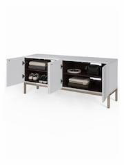 Frank Olsen White Iona 4 Door Large TV Unit with Smart Feature - Image 11 of 13