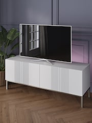 Frank Olsen White Iona 4 Door Large TV Unit with Smart Feature - Image 3 of 7