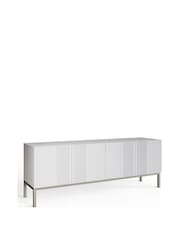 Frank Olsen White Iona 4 Door Large TV Unit with Smart Feature - Image 4 of 7