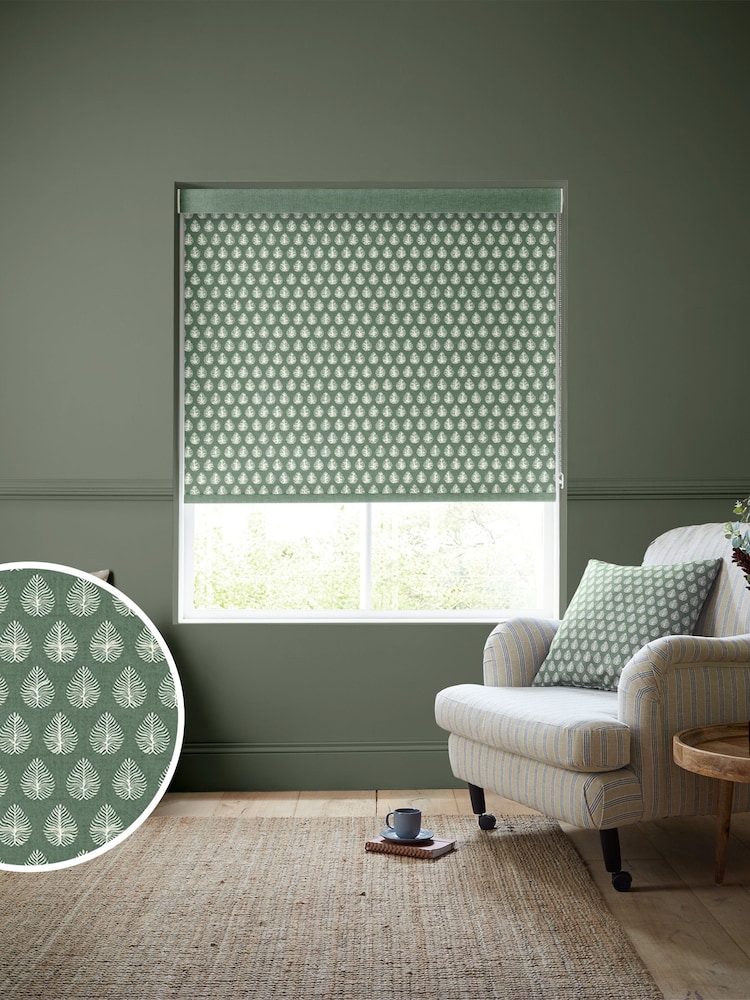 Emily Bond Sage Jaipur Made to Measure Roller Blinds - Image 1 of 6