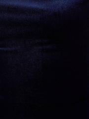 Club L London Blue Carella Velvet Twisted Asymmetric Midi Dress - Image 6 of 6