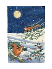 Emma Bridgewater Blue Midnight Squirrel Tea Towel - Image 1 of 1