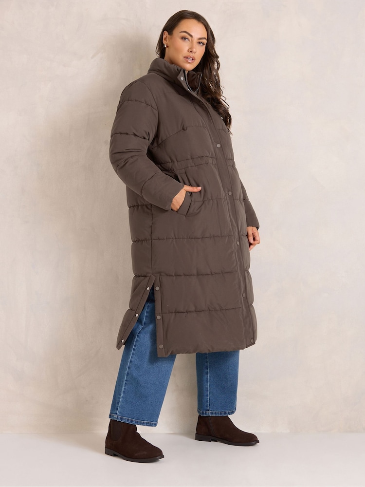 Evans Brown Puffer Coat - Image 2 of 6 Evans Brown Puffer Coat - Image 2 of 6