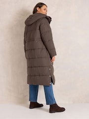 Evans Brown Puffer Coat - Image 3 of 6