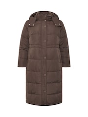 Evans Brown Puffer Coat - Image 5 of 6