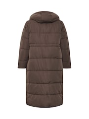 Evans Brown Puffer Coat - Image 6 of 6