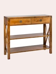 Laura Ashley Honey Gold Balmoral 2 Drawer Console Table - Image 4 of 5