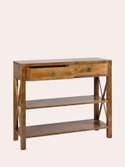 Laura Ashley Honey Gold Balmoral 2 Drawer Console Table - Image 5 of 5
