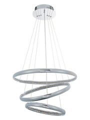 Gallery Home Silver Ozak LED Ceiling Light Pendant - Image 3 of 7
