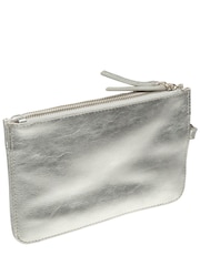 Pure Luxuries London Silver Eleanor Leather Clutch Bag - Image 5 of 6