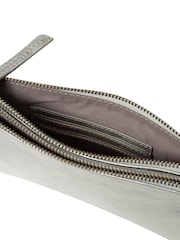 Pure Luxuries London Silver Eleanor Leather Clutch Bag - Image 6 of 6