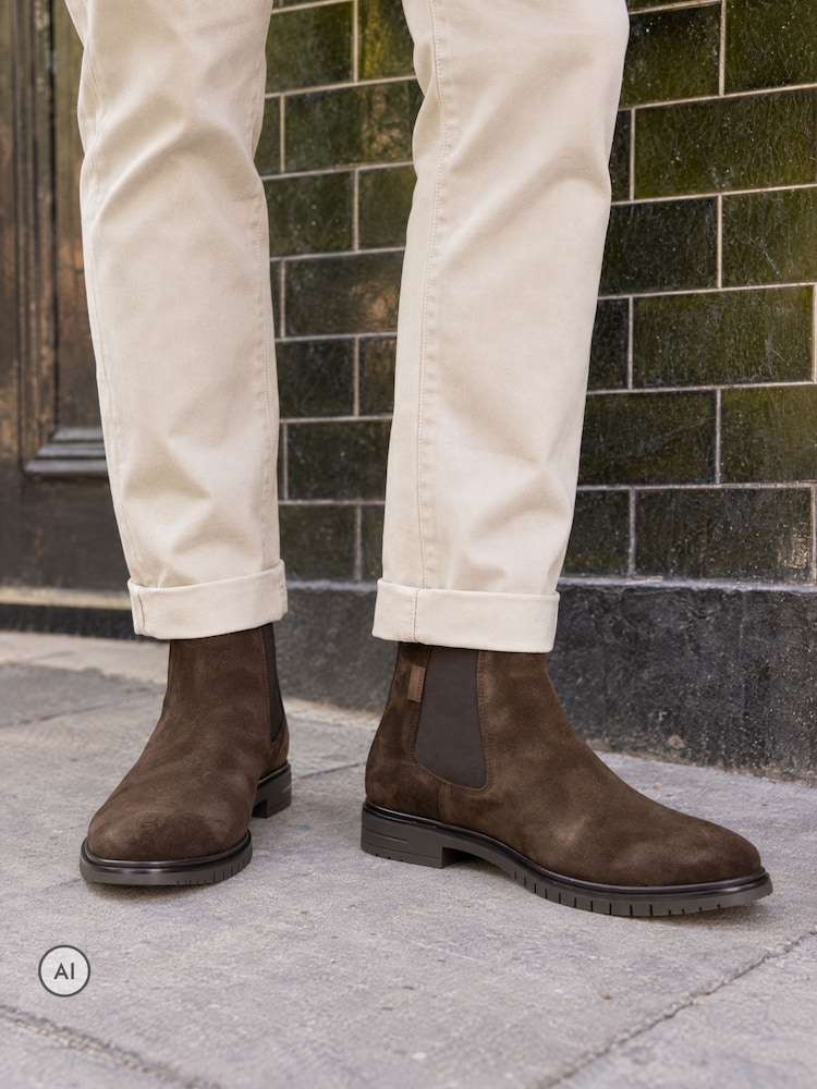 Novo Brown Ryan Real Suede Clesea Boots - Image 1 of 4 Novo Brown Ryan Real Suede Clesea Boots - Image 1 of 4