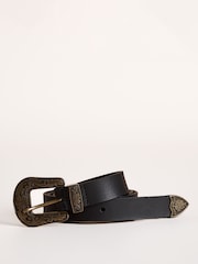 Lakeland Leather Black Kentmere Western Belt - Image 1 of 3