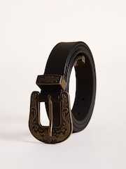 Lakeland Leather Black Kentmere Western Belt - Image 2 of 3
