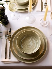 Stellar Set of 4 Soft Sage Bantham Stoneware Cereal Bowls - Image 2 of 5