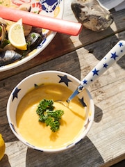 Emma Bridgewater Cream Blue Star French Bowl - Image 1 of 3